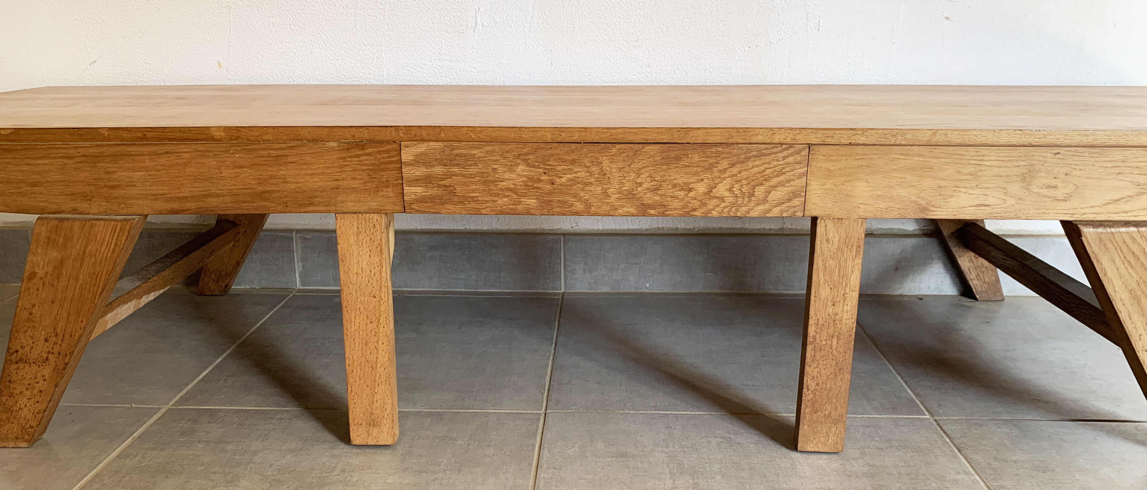 Vintage coffee table from the 60s in oak