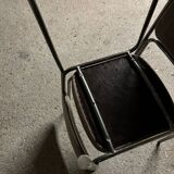 1970s designer chairs in metal and fabric