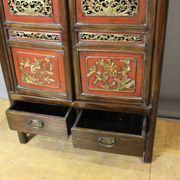 Chinese Cabinet in Red and Gold Lacquer