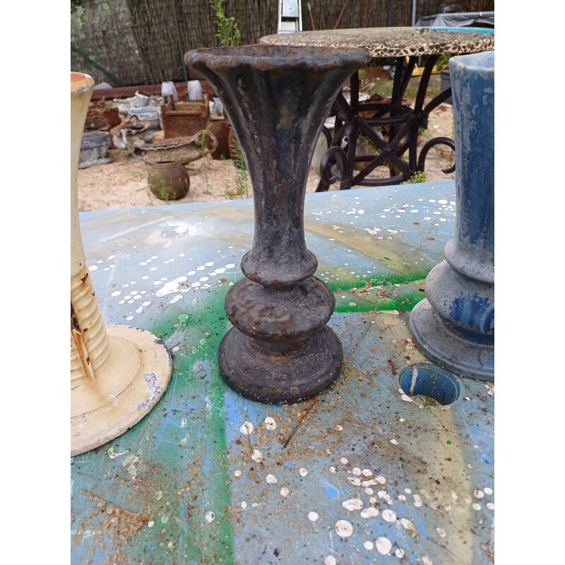 Set of 6 cast iron vases from 1900 from Charleville-Mézières