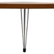 Vintage Danish triangular side table with hairpin legs design