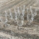 Verres Baccarat cristal gravé