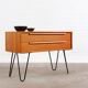 Commode en teck vintage Buffet mcm hairpins années 60 années 70
