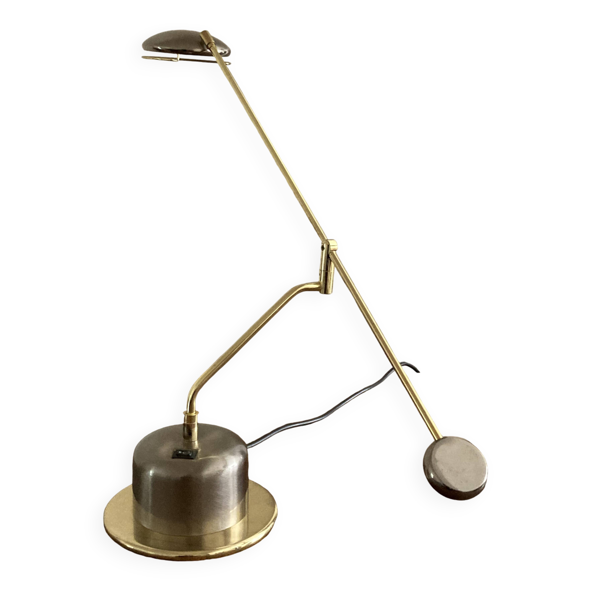 Massive vintage 80s swing arm table lamp