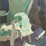 Oil painting on canvas, Shadow of hope, 130x89cm, with frame