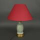 Napoleon III lamp in green cecidon on a brass base