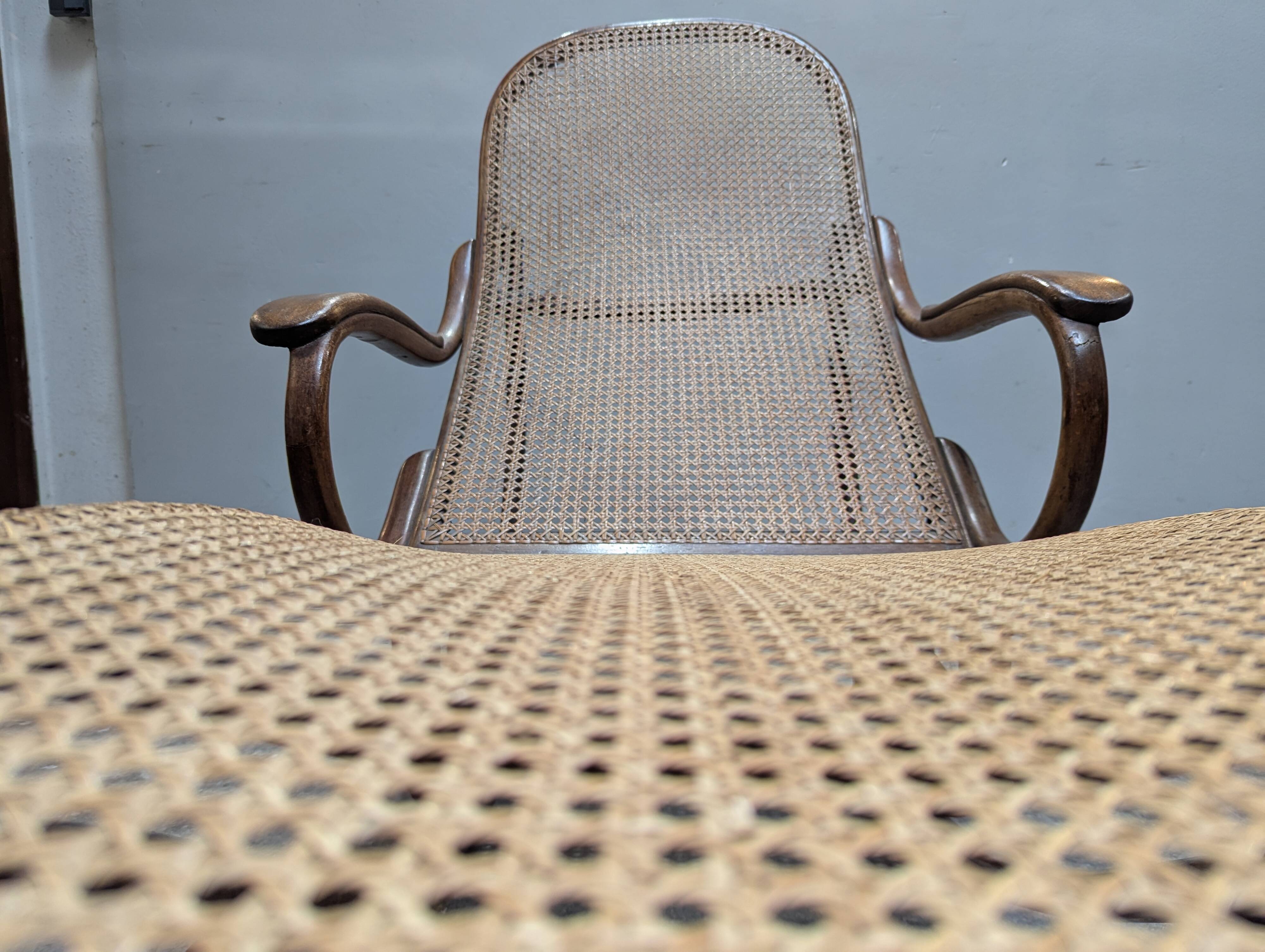 Chaise longue 1900 bois courbé