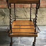 Rolling service in solid oak and wrought iron