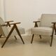 Pair of vintage armchairs design year 60 in oak
