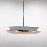 Bauhaus / Functionalist Copper Chandelier Ufo, 1930s, Restored