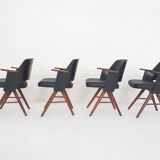 Set of four Cees Braakman for Pastoe model FT30 dining chairs, The Netherlands 1954