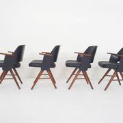Set of four Cees Braakman for Pastoe model FT30 dining chairs, The Netherlands 1954