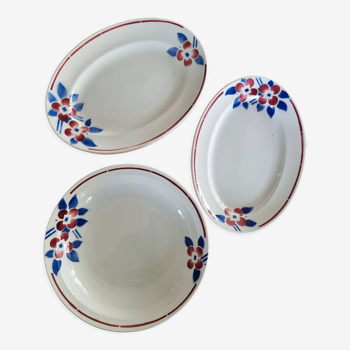 Lot de plats de service vintage