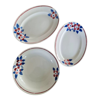 Lot de plats de service vintage