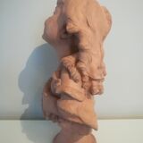 Girl bust signed Bastet in terracotta