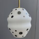 White with black dots pendant lamp 1960s