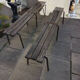 Pair of industrial benches