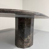 Vintage 80s Italian design marble dining table