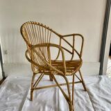 Adult-sized rattan chair