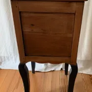 wooden bedside table