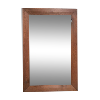 Miroir ancien avec cadre en bois brut 100x67cm