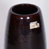 Vase du milieu du siècle, céramique émaillée, état bien conservé, Tchéquie, années 1950