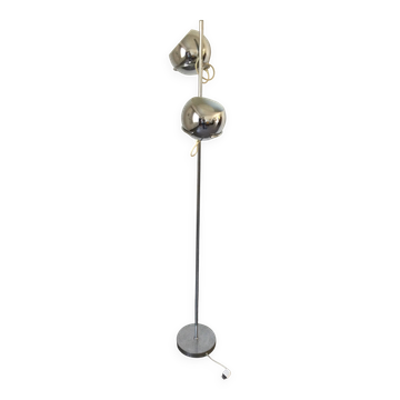 Lampadaire eyeball en métal chromé