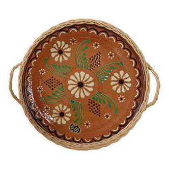 Handmade enameled dish hauswirth soufflenheim