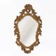 Belgian Baroque Gold Framed Oval Mirror, 1950s