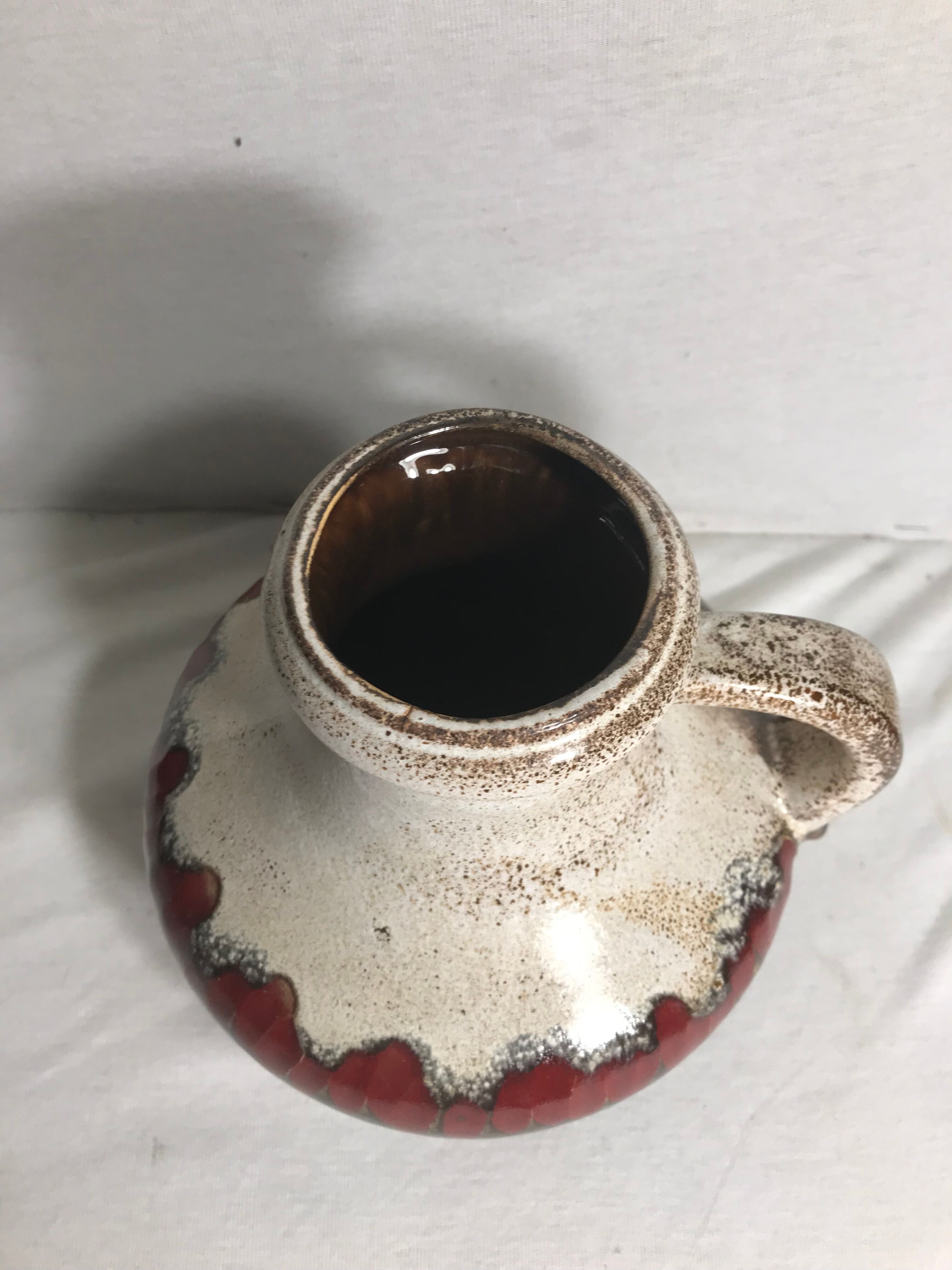 Old Scheurich glazed ceramic jug, 70's
