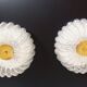Pair of ceiling lights brass glass Glashütte Limburg Circa 1950