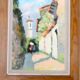 Swedish oil painting on panel "Morcote" – vintage and framed