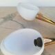 Double sconce brass and opalines by Lunel