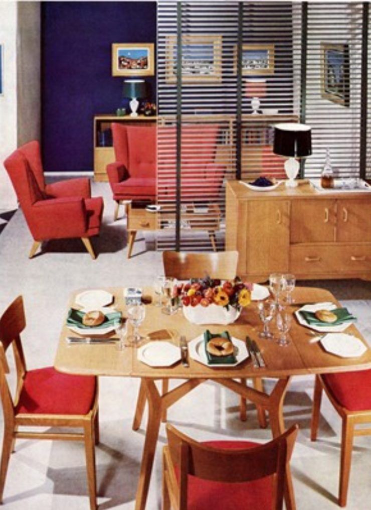 G-plan brandon dining set, 1950's e gomme drop leaf dining table & 4 chairs