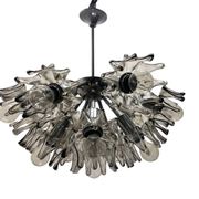 Grand lustre vintage à fleurs de Murano 1970