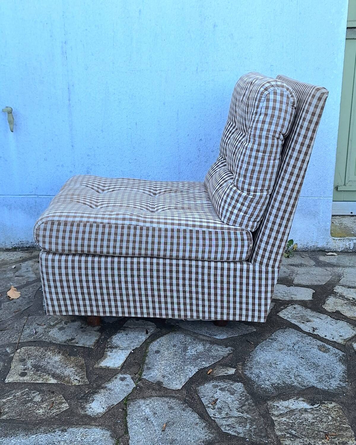 Vintage fabric armchair