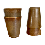 Vintage digoin sandstone cup glasses