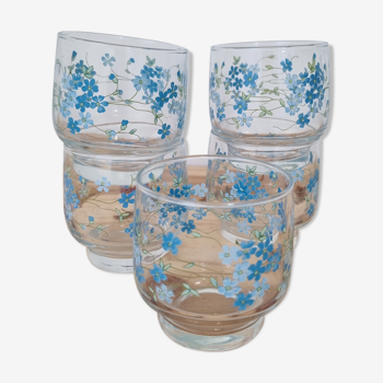 Vintage veronica arcopal myosotis glasses