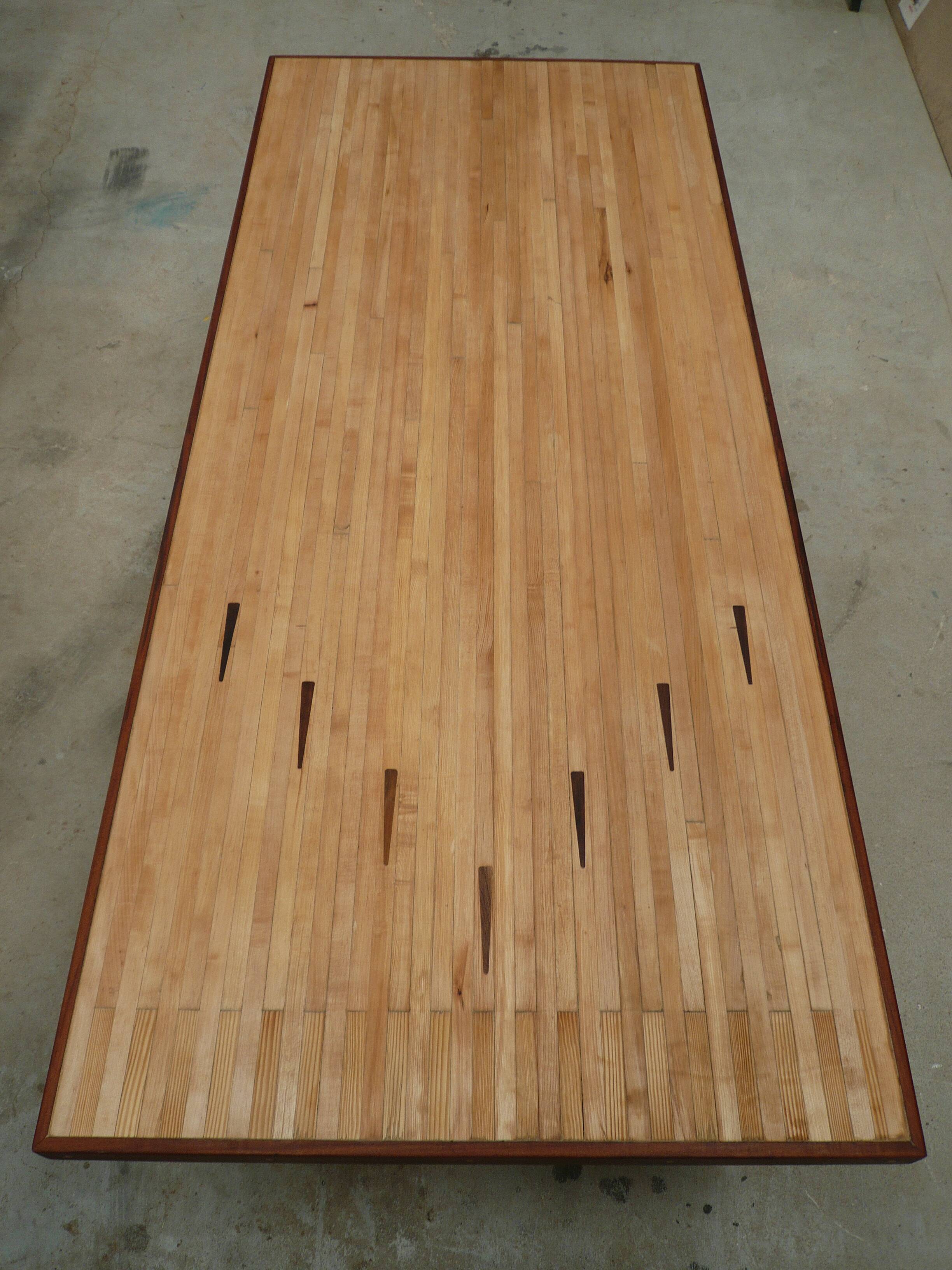 Dining table bowling lane