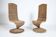 Pair of sculptural high back chairs, 1980’s Italy
