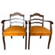Paire de Fauteuils en bois et velours années 30-40