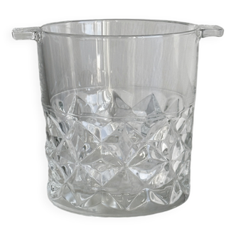 Thick glass ice bucket