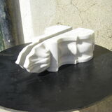 Pair of Carrara marble supports