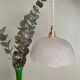 Vintage frosted glass flower motif pendant light