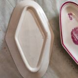 Lot de 2 raviers losanges  scènes bucoliques