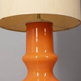 Lampadaire vintage années 70 en verre orange design italien