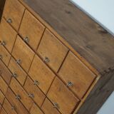 Armoire d'apothicaire vintage allemande en pin et chêne, années 1950