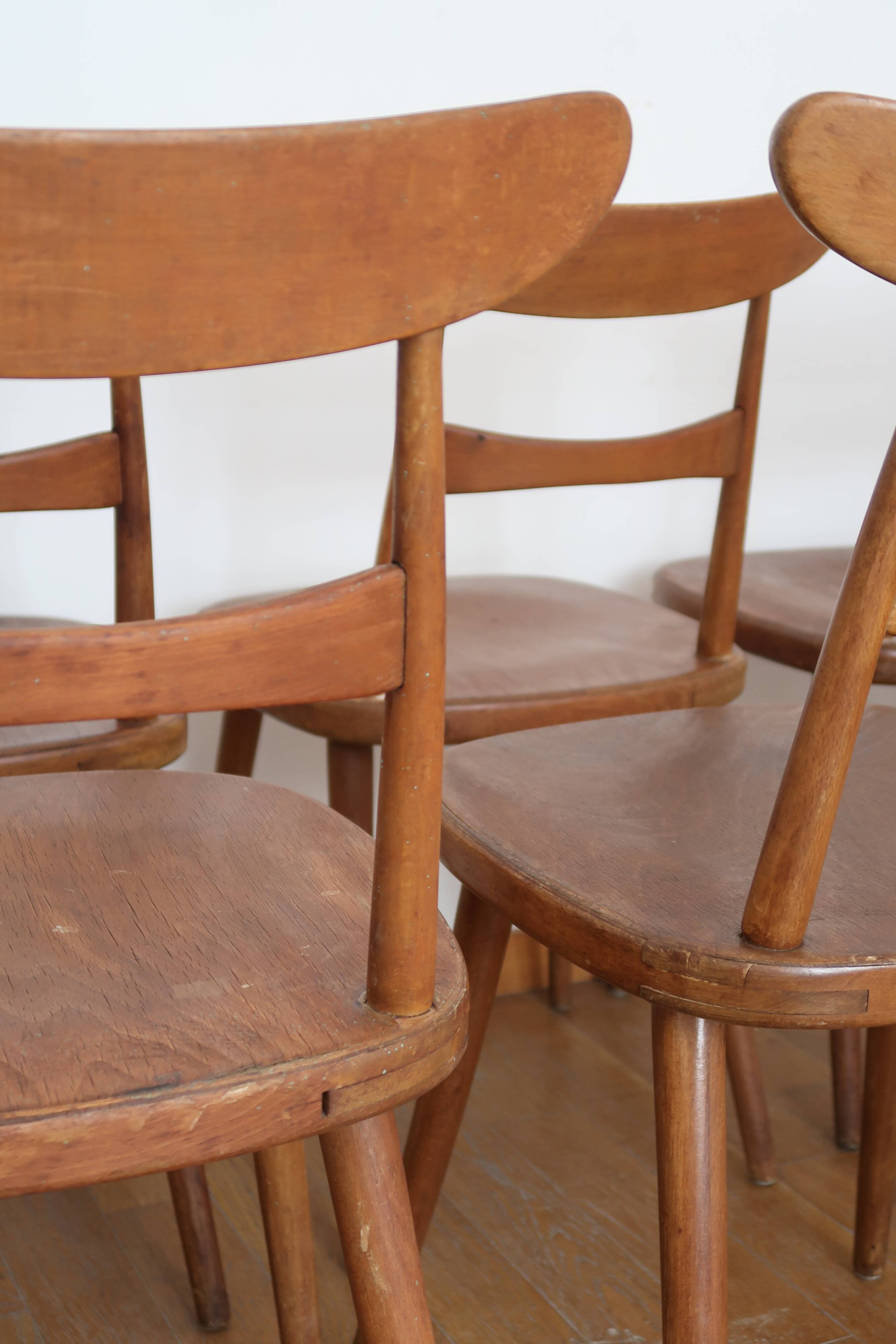 6 Scandinavian bistro chairs