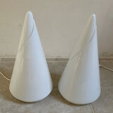 Conical lamp in opaline of Murano vintage 52 cm