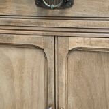 Art nouveau side table in raw wood
